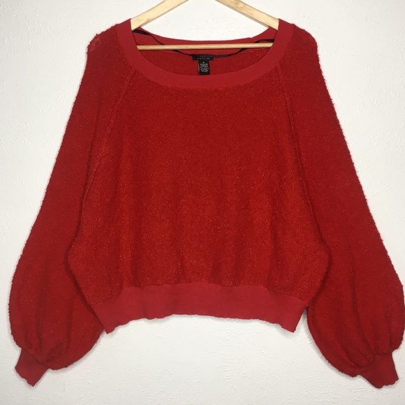 Rue21 Sweaters - RUE21 Bishop Sleeve Dolman Sleeve Crop Sweater